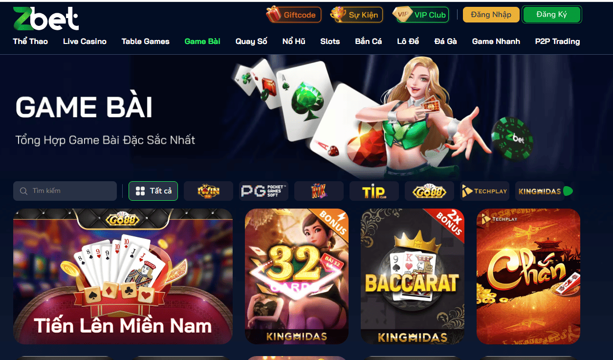 Game bài đặc sắc